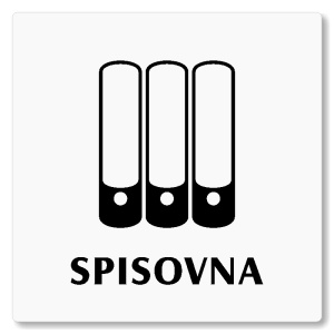 Spisovna, 118x118mm, bílá, Nevada